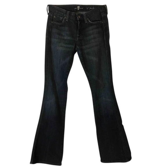 7 For All Mankind Distressed Flare Jean - LIKE NEW - Picture 1 of 8